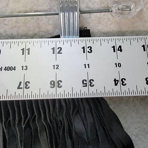 Harvey Nichols Black Willow Laser Cut Fringe Pleated Designer A Line Mini - Picture 6 of 16